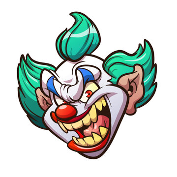 Insane Clown Horror Circus Vector Illustration