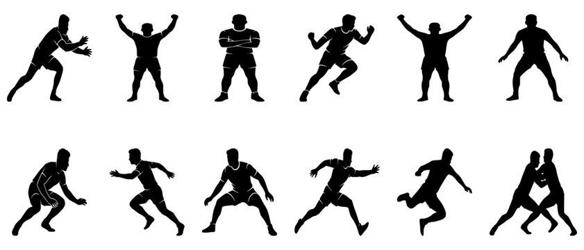 Kabaddi Player Silhouette Bundle &ndash; Traditional Sports Vector Collection