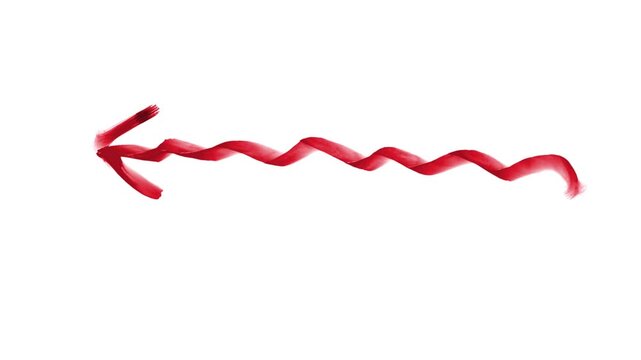 A brush stroke of an arrow pointing to the left