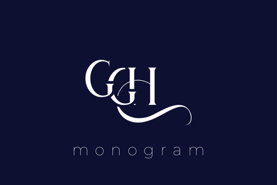 GGH Elegant Monogram Logo Design With Decorative Lettering