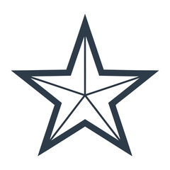 Obraz premium Fivepointed star icon with outline
