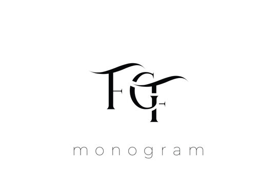 FGF Elegant Monogram Logo Design With Decorative Lettering