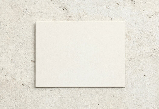 Blank Menu Card Flat Lay on Textured Surface, Minimalist Design for Restaurant or Event