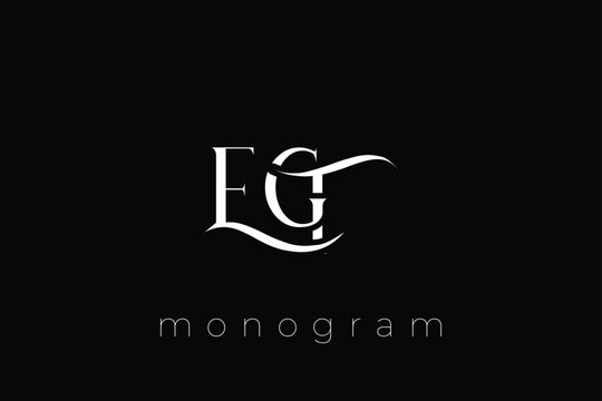 EGT Elegant Monogram Logo Design With Decorative Lettering