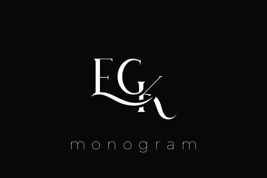 EGK Elegant Monogram Logo Design With Decorative Lettering