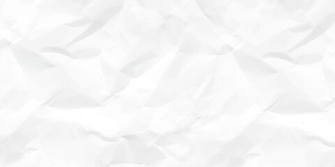 Fototapeta premium White crumpled paper recycled Kraft sheet texture background. White Paper Texture background. Crumpled white paper abstract shape background with space paper for text. 