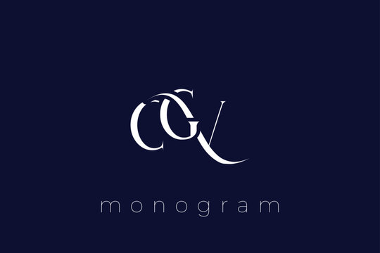 CGV Elegant Monogram Logo Design With Decorative Lettering