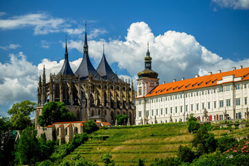 Fototapeta premium St. Barbara's Cathedral and Jesuit College in Kutná Hora