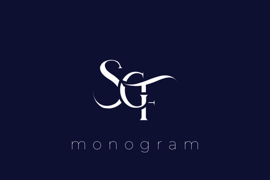 SWF Elegant Monogram Logo Design With Decorative Lettering
