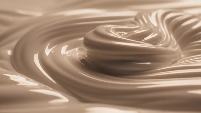Abstract creamy beige texture with flowing swirls and smooth waves