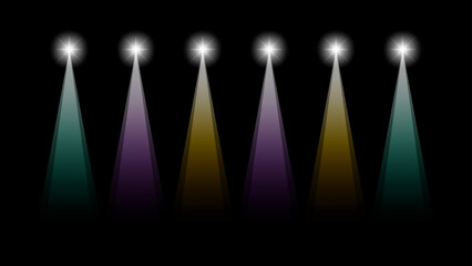 Fototapeta premium Concert Stage Lighting Background with Spotlights and Stadium Lights