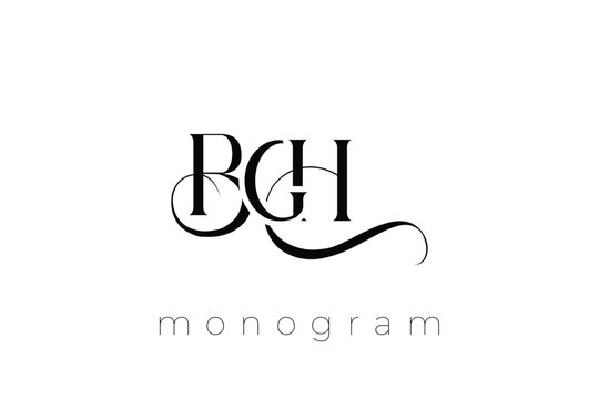 BGH Elegant Monogram Logo Design With Decorative Lettering