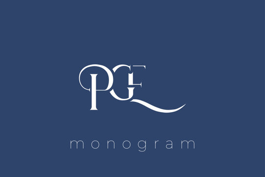 PGE Elegant Monogram Logo Design With Decorative Lettering