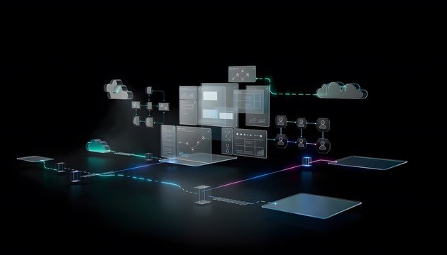 No Code App Platform with Floating Modular Digital Product Ecosystem for SaaS Business