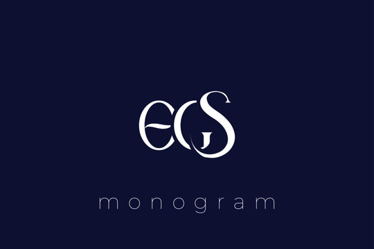 OGS Elegant Monogram Logo Design With Decorative Lettering