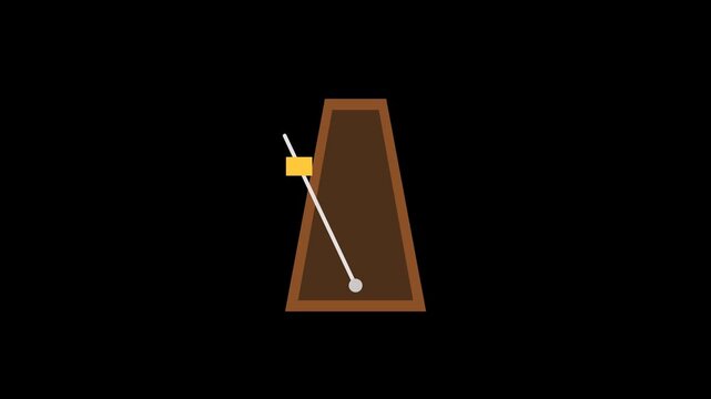 Metronome swinging tempo on black background overlay