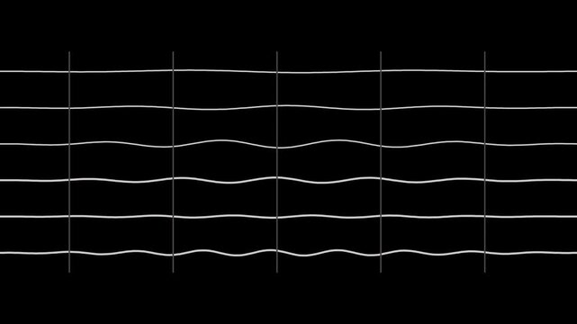Guitar strings vibrating on black background overlay