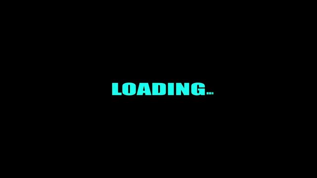 loading now text word animation with vertically rotating effect. 4k web footage motion on Black white Background. uploads now animation