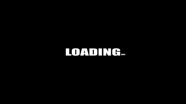 loading now text word animation with vertically rotating effect. 4k web footage motion on Black white Background. uploads now animation