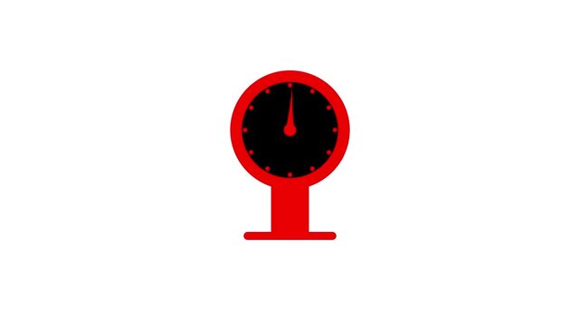 digital technology time hours circle glowing clock animation.background 4k video