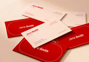 Business Card Flat Lay Set Mockup
