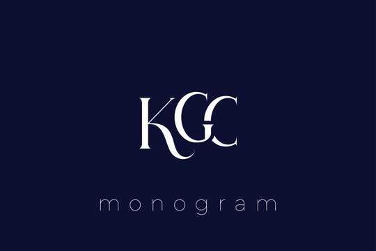 KGC Elegant Monogram Logo Design With Decorative Lettering