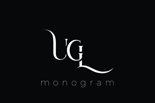 UWL Elegant Monogram Logo Design With Decorative Lettering