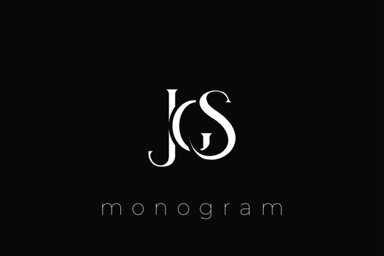 JGS Elegant Monogram Logo Design With Decorative Lettering