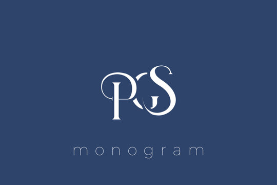 PGS Elegant Monogram Logo Design With Decorative Lettering