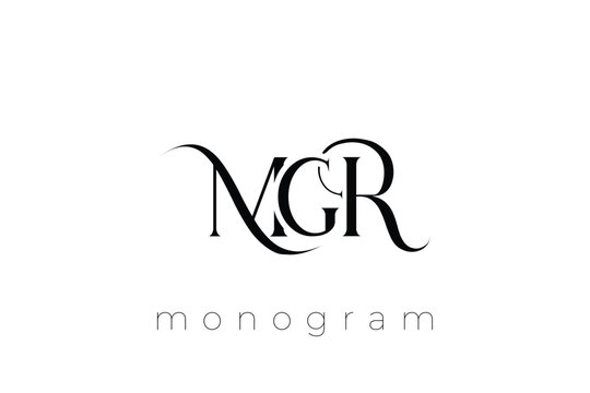 MGR Elegant Monogram Logo Design With Decorative Lettering
