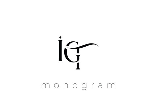 IGT Elegant Monogram Logo Design With Decorative Lettering