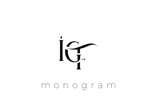 IGF Elegant Monogram Logo Design With Decorative Lettering