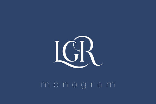 LGR Elegant Monogram Logo Design With Decorative Lettering