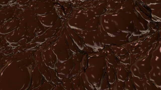 Swirling Melted Dark Chocolate Texture Background 
