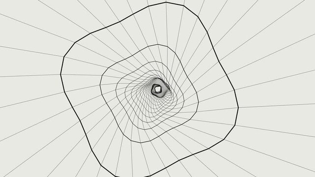Geometric pattern with lines forming a spiral shape toward the center
