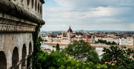 Amazing Views Of The Hungarian Parliament And From The Balcony Of Fisherman's Bastion In Budapest © Ievgen Skrypko