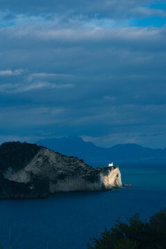 Faro di capomiseno a Bacoli In provincia di Napoli in Italia