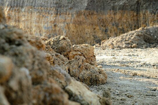 Evidence of rocky terrain on Mars with dust and soil showing the planet's surface features