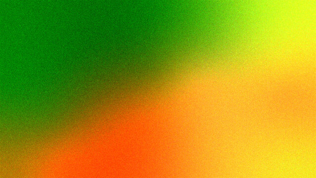 Energetic vibrant green to bright sunny yellow and warm orange grainy gradient background with gritty retro noise creating a lively tropical aesthetic for summer festival flyers