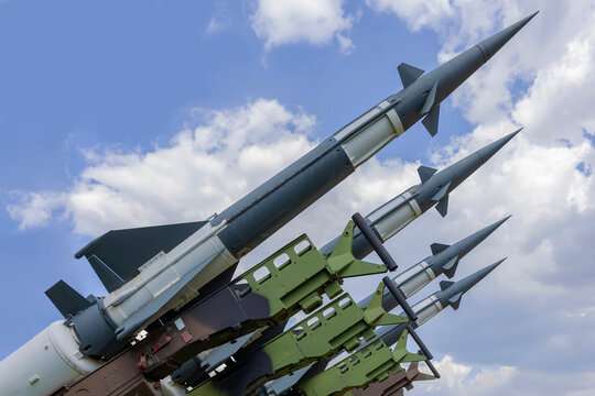 Surface-to-air missiles launching system against sky
