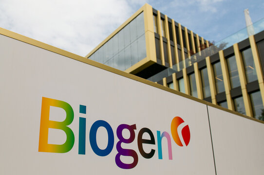 Biogen international biotech company headquarters building in Switzerland