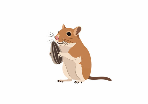 Cute Hamster Holding an Oreo Cookie