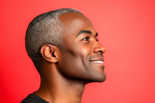 A handsome man with a captivating smile. A happy and confident g
