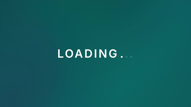 Elegant Typography Loading Text with Blinking Ellipsis