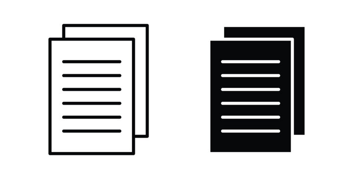 Document papers pile icon