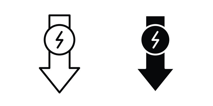 Low electricity consumption icon