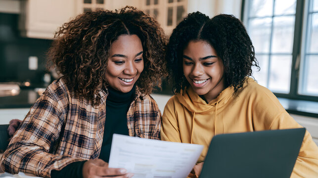 At the kitchen table in a modest home, parents reviewed a college counseling platform and a scholarship matching tool alongside a teenager. They printed a financial aid checklist and discussed it toge