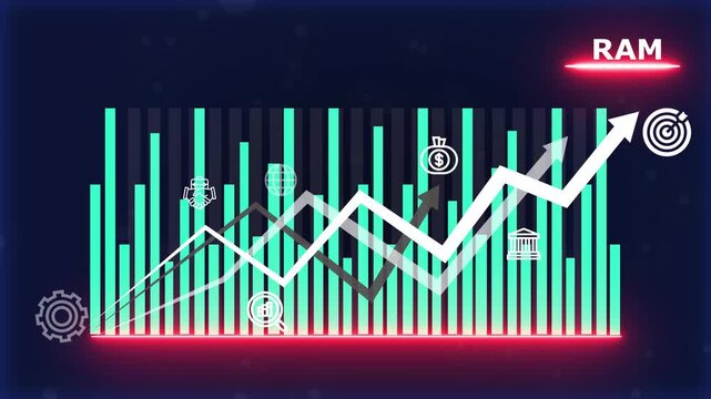 S T P acceptance Targeting positioning Business Strategy Marketing  and process Flowchart with Growth Chart Goal Business and Technology  4k video animation....

