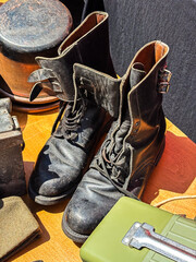 Obraz premium Vintage black leather 