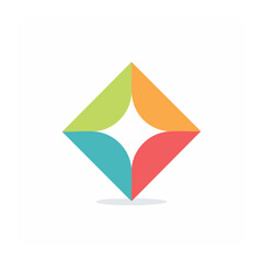 Fototapeta premium Colorful geometric diamond shape vector